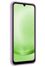 BASEY. Hoes Geschikt voor Samsung A25 Hoesje Siliconen Back Cover Case Met Screenprotector - Hoesje Geschikt voor Samsung Galaxy A25 Hoes Cover Hoesje - Lila