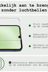 BASEY. Hoes Geschikt voor Samsung A25 Hoesje Siliconen Back Cover Case Met Screenprotector - Hoesje Geschikt voor Samsung Galaxy A25 Hoes Cover Hoesje - Wit