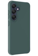 BASEY. Hoes Geschikt voor Samsung A25 Hoesje Siliconen Back Cover Case Met 2x Screenprotector - Hoesje Geschikt voor Samsung Galaxy A25 Hoes Cover Hoesje - Donkergroen