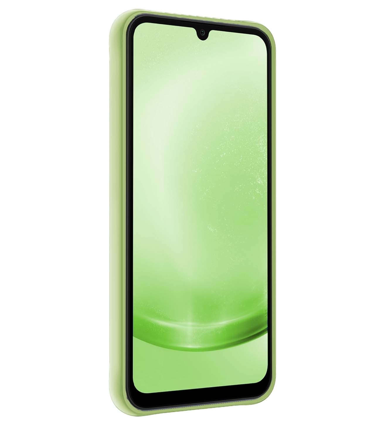 BASEY. Hoes Geschikt voor Samsung A25 Hoesje Siliconen Back Cover Case Met 2x Screenprotector - Hoesje Geschikt voor Samsung Galaxy A25 Hoes Cover Hoesje - Groen