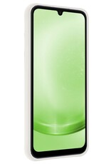 BASEY. Hoes Geschikt voor Samsung A25 Hoesje Siliconen Back Cover Case Met 2x Screenprotector - Hoesje Geschikt voor Samsung Galaxy A25 Hoes Cover Hoesje - Wit