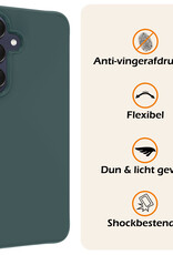 Nomfy Hoesje Geschikt voor Samsung A25 Hoesje Siliconen Cover Case Met Screenprotector - Hoes Geschikt voor Samsung Galaxy A25 Hoes Back Case - Donkergroen