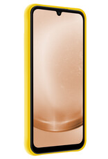 Nomfy Hoesje Geschikt voor Samsung A25 Hoesje Siliconen Cover Case Met Screenprotector - Hoes Geschikt voor Samsung Galaxy A25 Hoes Back Case - Geel