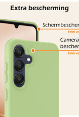 Nomfy Hoesje Geschikt voor Samsung A25 Hoesje Siliconen Cover Case Met Screenprotector - Hoes Geschikt voor Samsung Galaxy A25 Hoes Back Case - Groen