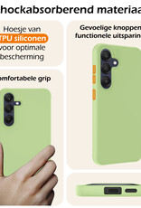 Nomfy Hoesje Geschikt voor Samsung A25 Hoesje Siliconen Cover Case Met Screenprotector - Hoes Geschikt voor Samsung Galaxy A25 Hoes Back Case - Groen