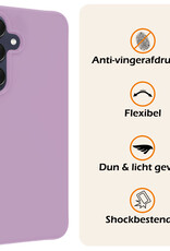 Nomfy Hoesje Geschikt voor Samsung A25 Hoesje Siliconen Cover Case Met Screenprotector - Hoes Geschikt voor Samsung Galaxy A25 Hoes Back Case - Lila