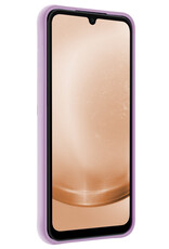Nomfy Hoesje Geschikt voor Samsung A25 Hoesje Siliconen Cover Case Met Screenprotector - Hoes Geschikt voor Samsung Galaxy A25 Hoes Back Case - Lila