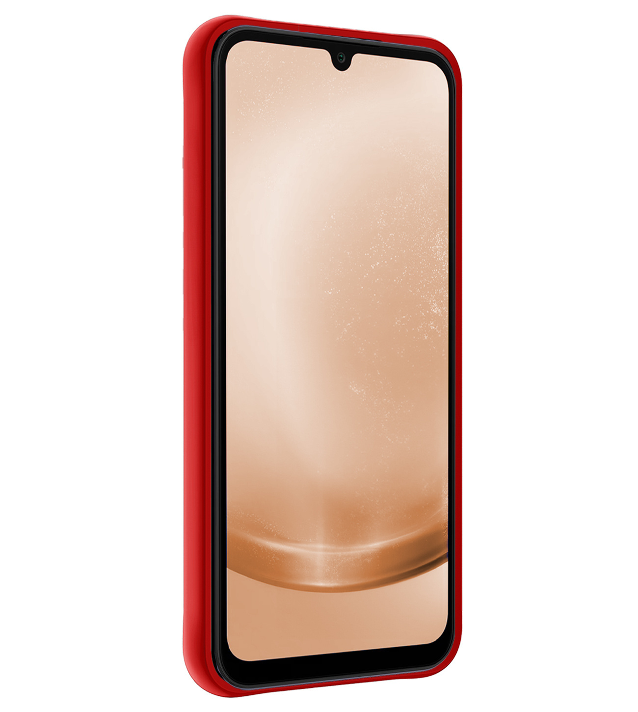 Nomfy Hoesje Geschikt voor Samsung A25 Hoesje Siliconen Cover Case Met Screenprotector - Hoes Geschikt voor Samsung Galaxy A25 Hoes Back Case - Rood