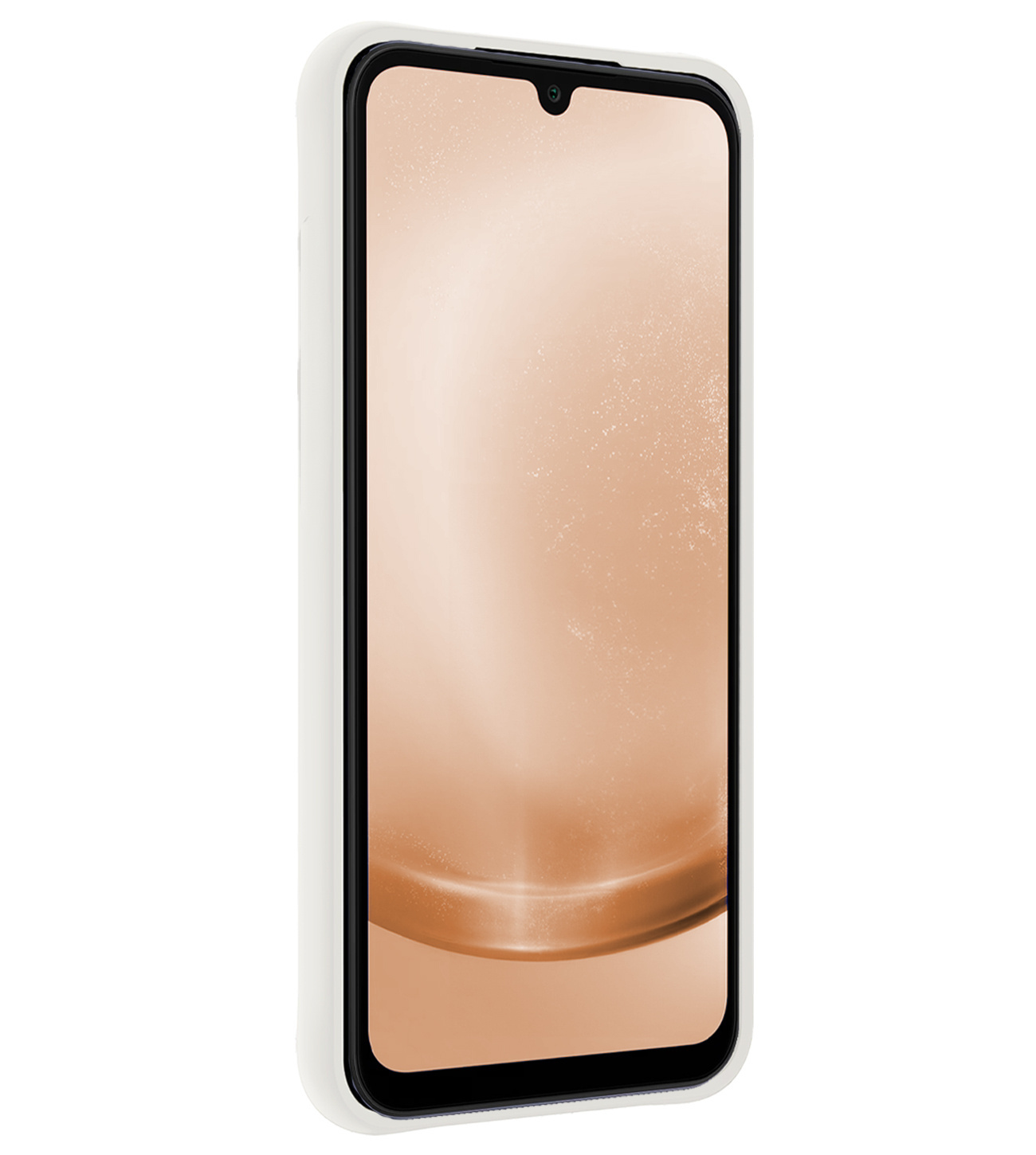 Nomfy Hoesje Geschikt voor Samsung A25 Hoesje Siliconen Cover Case Met Screenprotector - Hoes Geschikt voor Samsung Galaxy A25 Hoes Back Case - Wit