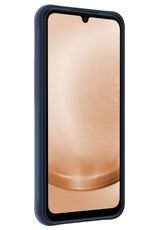 Nomfy Hoesje Geschikt voor Samsung A25 Hoesje Siliconen Cover Case Met 2x Screenprotector - Hoes Geschikt voor Samsung Galaxy A25 Hoes Back Case - Donkerblauw