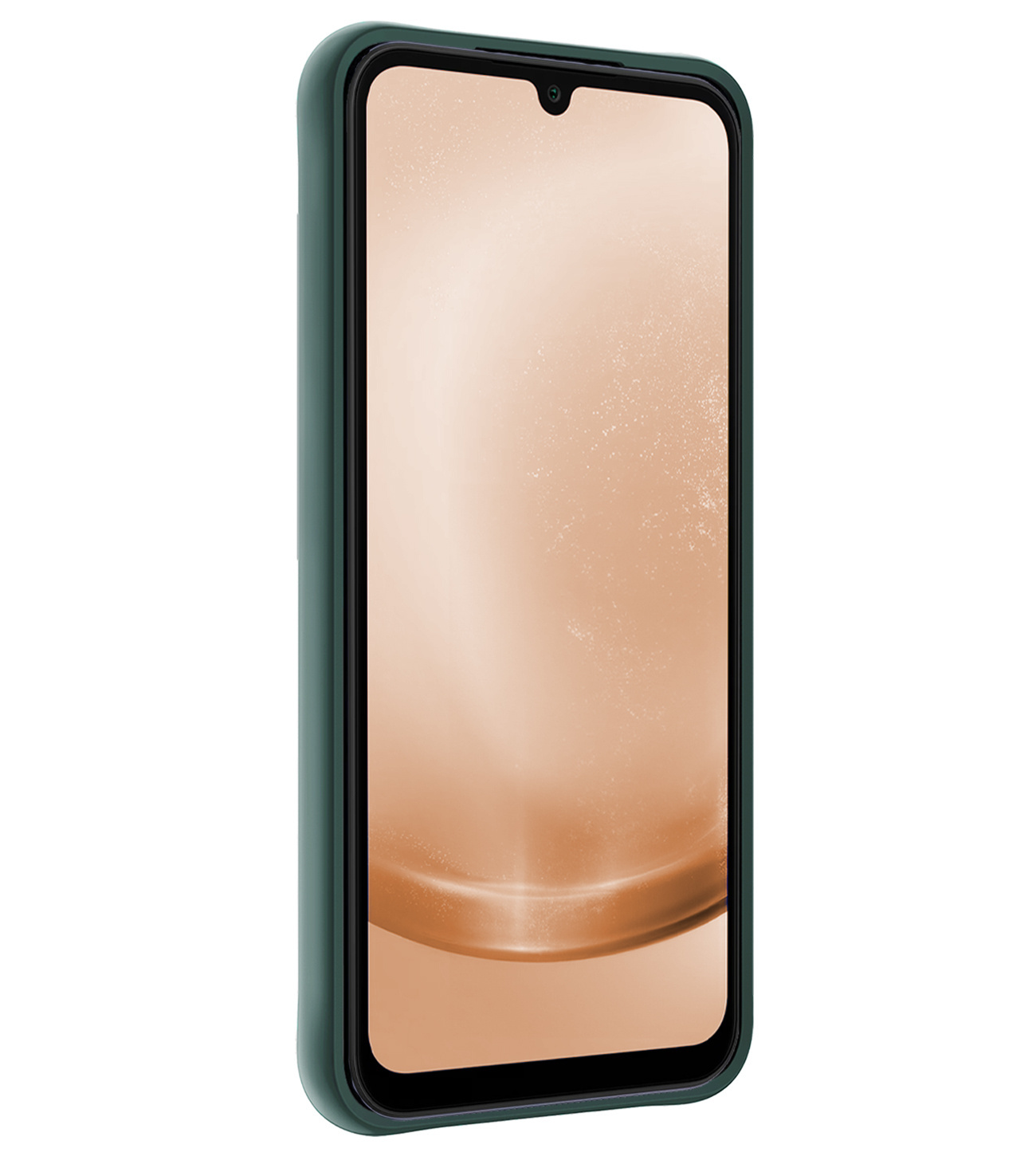 Nomfy Hoesje Geschikt voor Samsung A25 Hoesje Siliconen Cover Case Met 2x Screenprotector - Hoes Geschikt voor Samsung Galaxy A25 Hoes Back Case - Donkergroen