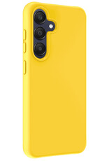 Nomfy Hoesje Geschikt voor Samsung A25 Hoesje Siliconen Cover Case Met 2x Screenprotector - Hoes Geschikt voor Samsung Galaxy A25 Hoes Back Case - Geel