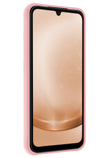 Nomfy Hoesje Geschikt voor Samsung A25 Hoesje Siliconen Cover Case Met 2x Screenprotector - Hoes Geschikt voor Samsung Galaxy A25 Hoes Back Case - Lichtroze