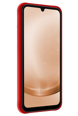 Nomfy Hoesje Geschikt voor Samsung A25 Hoesje Siliconen Cover Case Met 2x Screenprotector - Hoes Geschikt voor Samsung Galaxy A25 Hoes Back Case - Rood