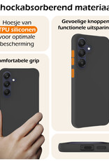 Nomfy Hoesje Geschikt voor Samsung A25 Hoesje Siliconen Cover Case Met 2x Screenprotector - Hoes Geschikt voor Samsung Galaxy A25 Hoes Back Case - Zwart