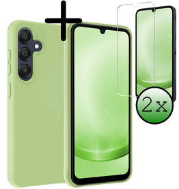 BASEY. BASEY. Samsung Galaxy A25 Hoesje Siliconen Met 2x Screenprotector - Groen
