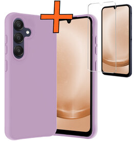 Nomfy Nomfy Samsung Galaxy A25 Hoesje Siliconen Met Screenprotector - Lila