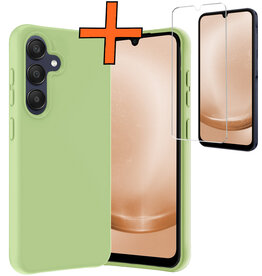 Nomfy Nomfy Samsung Galaxy A25 Hoesje Siliconen Met Screenprotector - Groen