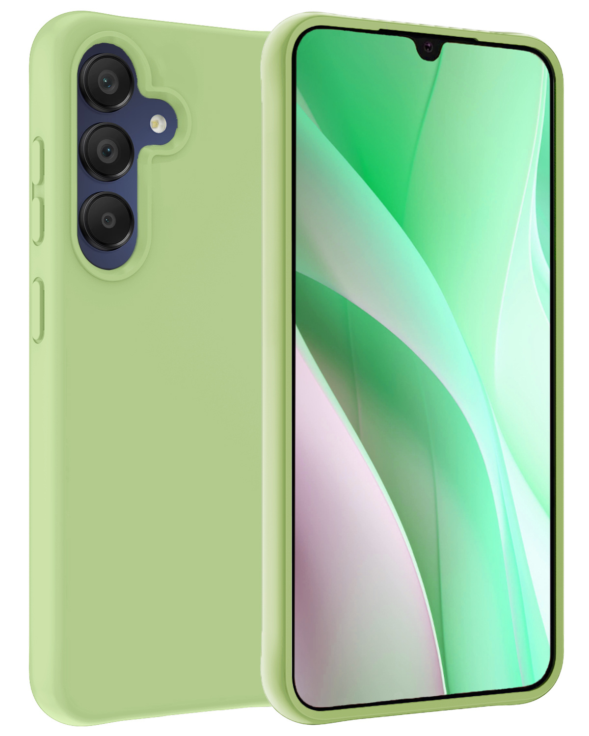 BASEY. Hoes Geschikt voor Samsung A15 Hoesje Siliconen Back Cover Case - Hoesje Geschikt voor Samsung Galaxy A15 Hoes Cover Hoesje - Groen