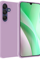 BASEY. Hoes Geschikt voor Samsung A15 Hoesje Siliconen Back Cover Case - Hoesje Geschikt voor Samsung Galaxy A15 Hoes Cover Hoesje - Lila