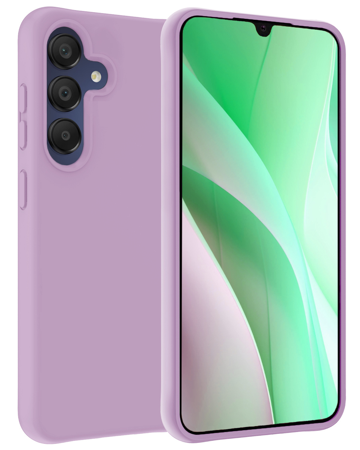 BASEY. Hoes Geschikt voor Samsung A15 Hoesje Siliconen Back Cover Case - Hoesje Geschikt voor Samsung Galaxy A15 Hoes Cover Hoesje - Lila