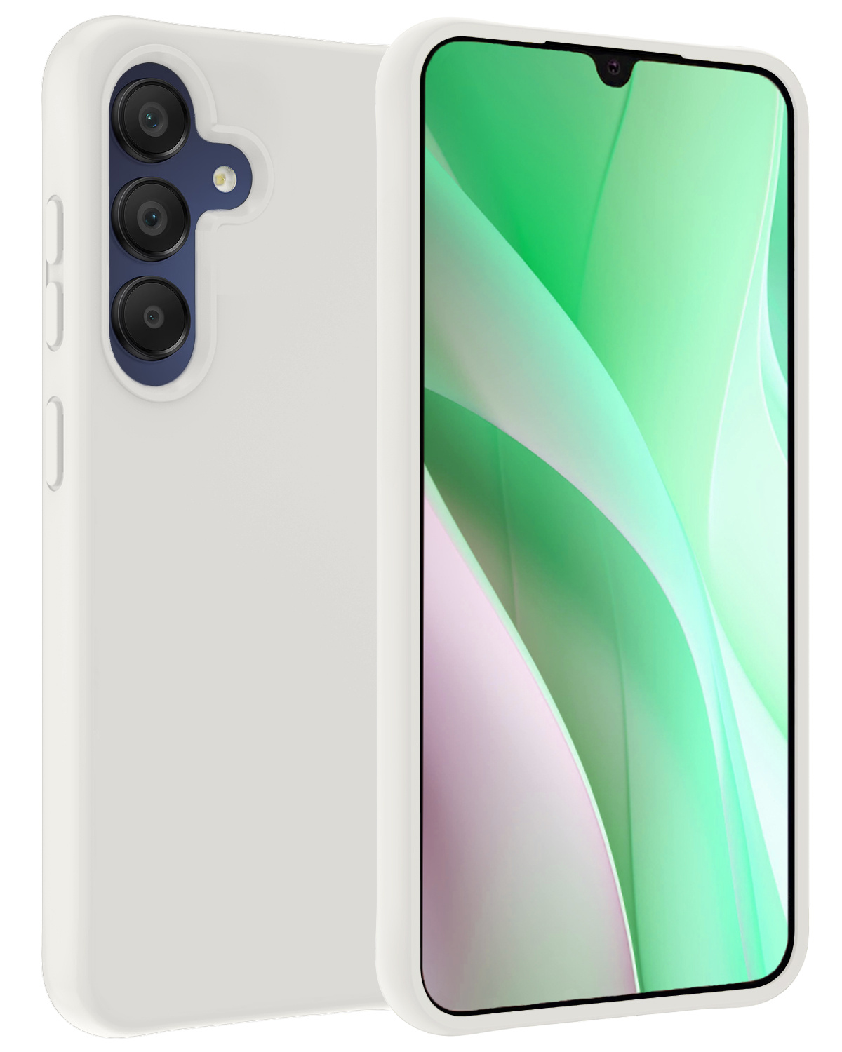 BASEY. Hoes Geschikt voor Samsung A15 Hoesje Siliconen Back Cover Case - Hoesje Geschikt voor Samsung Galaxy A15 Hoes Cover Hoesje - Wit