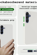 BASEY. Hoes Geschikt voor Samsung A15 Hoesje Siliconen Back Cover Case - Hoesje Geschikt voor Samsung Galaxy A15 Hoes Cover Hoesje - Wit