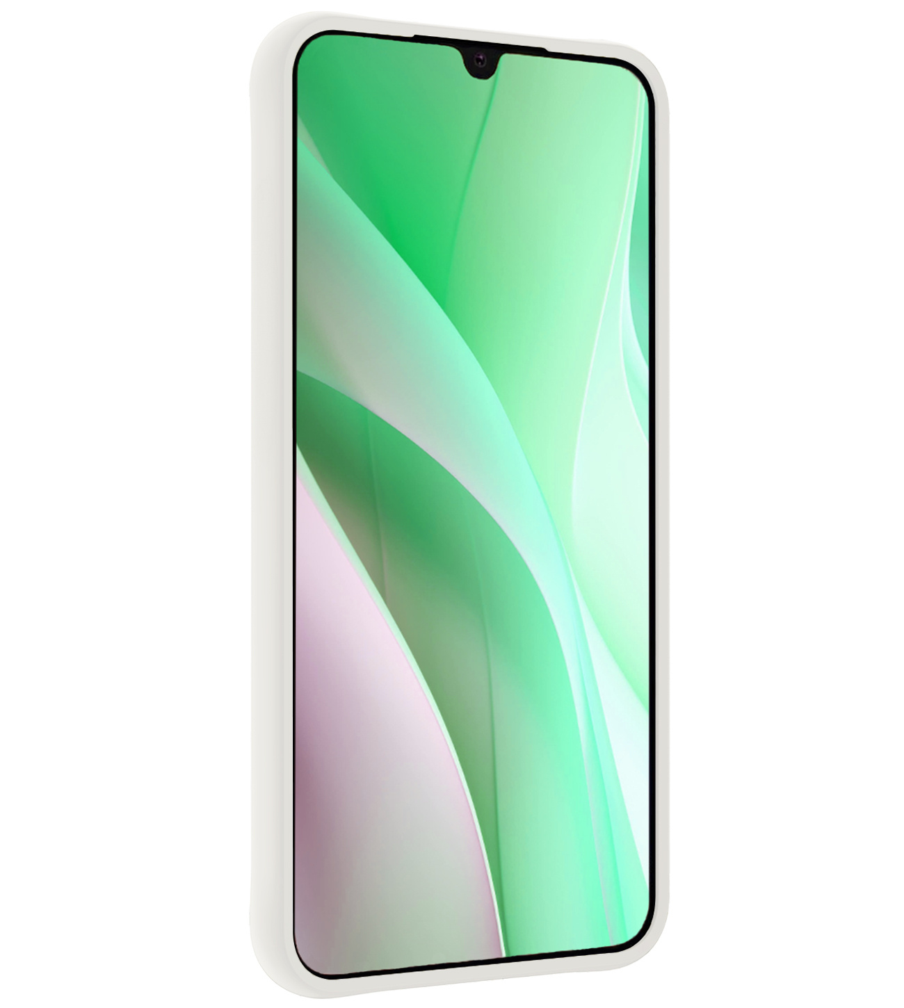 BASEY. Hoes Geschikt voor Samsung A15 Hoesje Siliconen Back Cover Case - Hoesje Geschikt voor Samsung Galaxy A15 Hoes Cover Hoesje - Wit