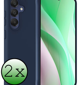 BASEY. BASEY. Samsung Galaxy A15 Hoesje Siliconen - Donkerblauw - 2 PACK