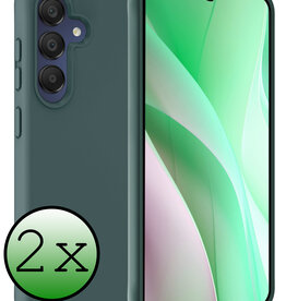 BASEY. BASEY. Samsung Galaxy A15 Hoesje Siliconen - Donkergroen - 2 PACK