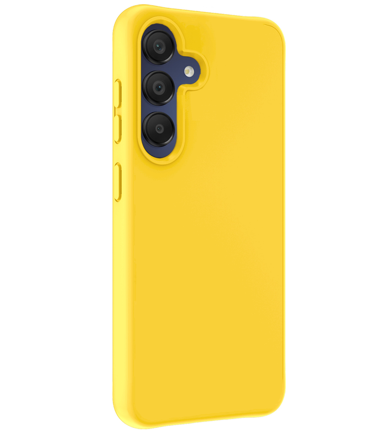 BASEY. Hoes Geschikt voor Samsung A15 Hoesje Siliconen Back Cover Case - Hoesje Geschikt voor Samsung Galaxy A15 Hoes Cover Hoesje - Geel - 2 Stuks