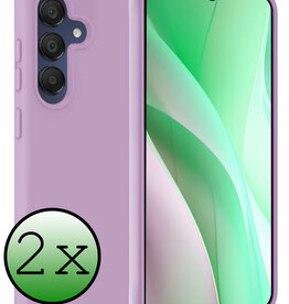 BASEY. BASEY. Samsung Galaxy A15 Hoesje Siliconen - Lila - 2 PACK