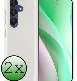 BASEY. BASEY. Samsung Galaxy A15 Hoesje Siliconen - Wit - 2 PACK