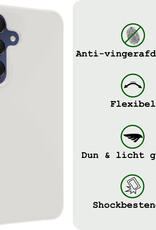 BASEY. Hoes Geschikt voor Samsung A15 Hoesje Siliconen Back Cover Case - Hoesje Geschikt voor Samsung Galaxy A15 Hoes Cover Hoesje - Wit - 2 Stuks