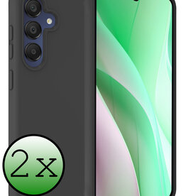 BASEY. BASEY. Samsung Galaxy A15 Hoesje Siliconen - Zwart - 2 PACK