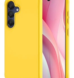 NoXx NoXx Samsung Galaxy A15 Hoesje Siliconen - Geel