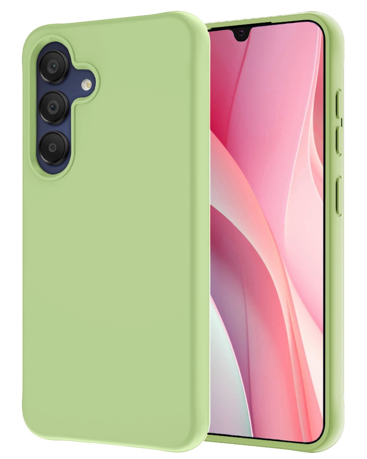 NoXx Hoes Geschikt voor Samsung A15 Hoesje Cover Siliconen Back Case Hoes - Groen