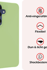 NoXx Hoes Geschikt voor Samsung A15 Hoesje Cover Siliconen Back Case Hoes - Groen