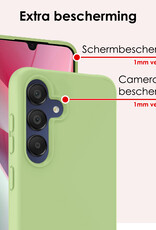 NoXx Hoes Geschikt voor Samsung A15 Hoesje Cover Siliconen Back Case Hoes - Groen