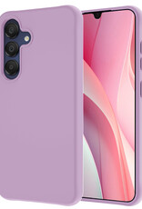 NoXx Hoes Geschikt voor Samsung A15 Hoesje Cover Siliconen Back Case Hoes - Lila