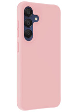 NoXx Hoes Geschikt voor Samsung A15 Hoesje Cover Siliconen Back Case Hoes - Lichtroze