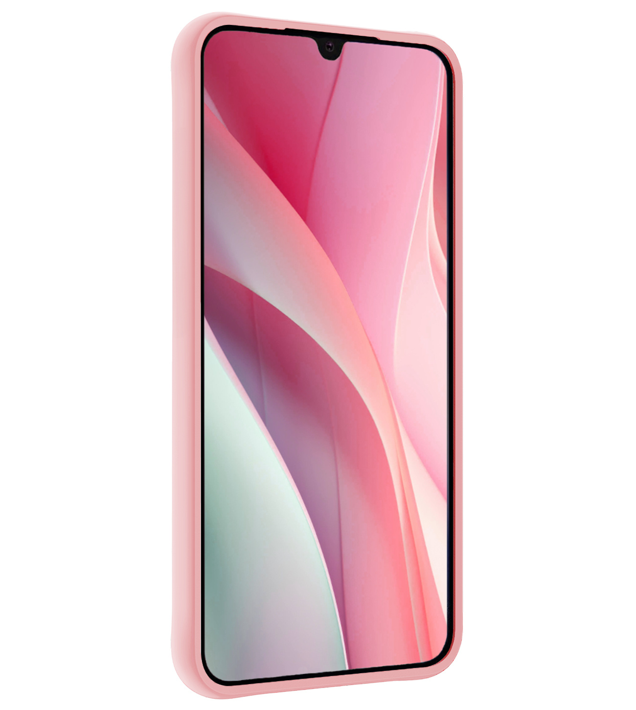 NoXx Hoes Geschikt voor Samsung A15 Hoesje Cover Siliconen Back Case Hoes - Lichtroze