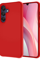 NoXx Hoes Geschikt voor Samsung A15 Hoesje Cover Siliconen Back Case Hoes - Rood