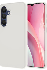 NoXx Hoes Geschikt voor Samsung A15 Hoesje Cover Siliconen Back Case Hoes - Wit