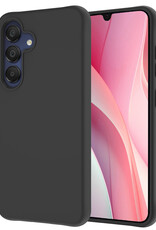 NoXx Hoes Geschikt voor Samsung A15 Hoesje Cover Siliconen Back Case Hoes - Zwart