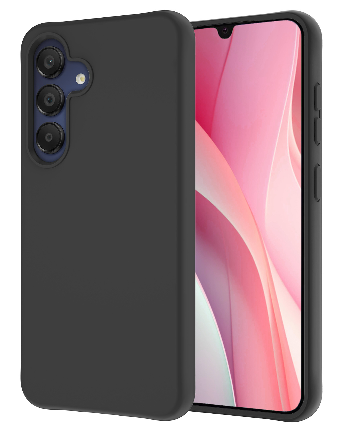 NoXx Hoes Geschikt voor Samsung A15 Hoesje Cover Siliconen Back Case Hoes - Zwart