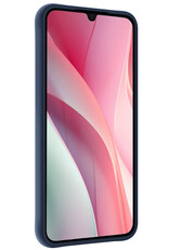 NoXx Hoes Geschikt voor Samsung A15 Hoesje Cover Siliconen Back Case Hoes - Donkerblauw - 2x