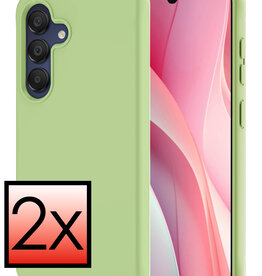 NoXx NoXx Samsung Galaxy A15 Hoesje Siliconen - Groen - 2 PACK