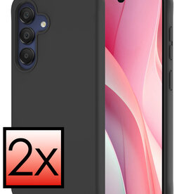 NoXx NoXx Samsung Galaxy A15 Hoesje Siliconen - Zwart - 2 PACK