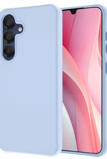 NoXx Hoes Geschikt voor Samsung A15 Hoesje Cover Siliconen Back Case Hoes - Lichtblauw